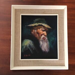 Vintage Estate Impressionist Portrait Oil Painting Signed Listed Artist L Yung